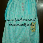 Sea green color loose frock real sample