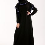 scarf with abaya in black