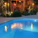Landscaping Swimming Pool Lighting Ideas for Front Yard